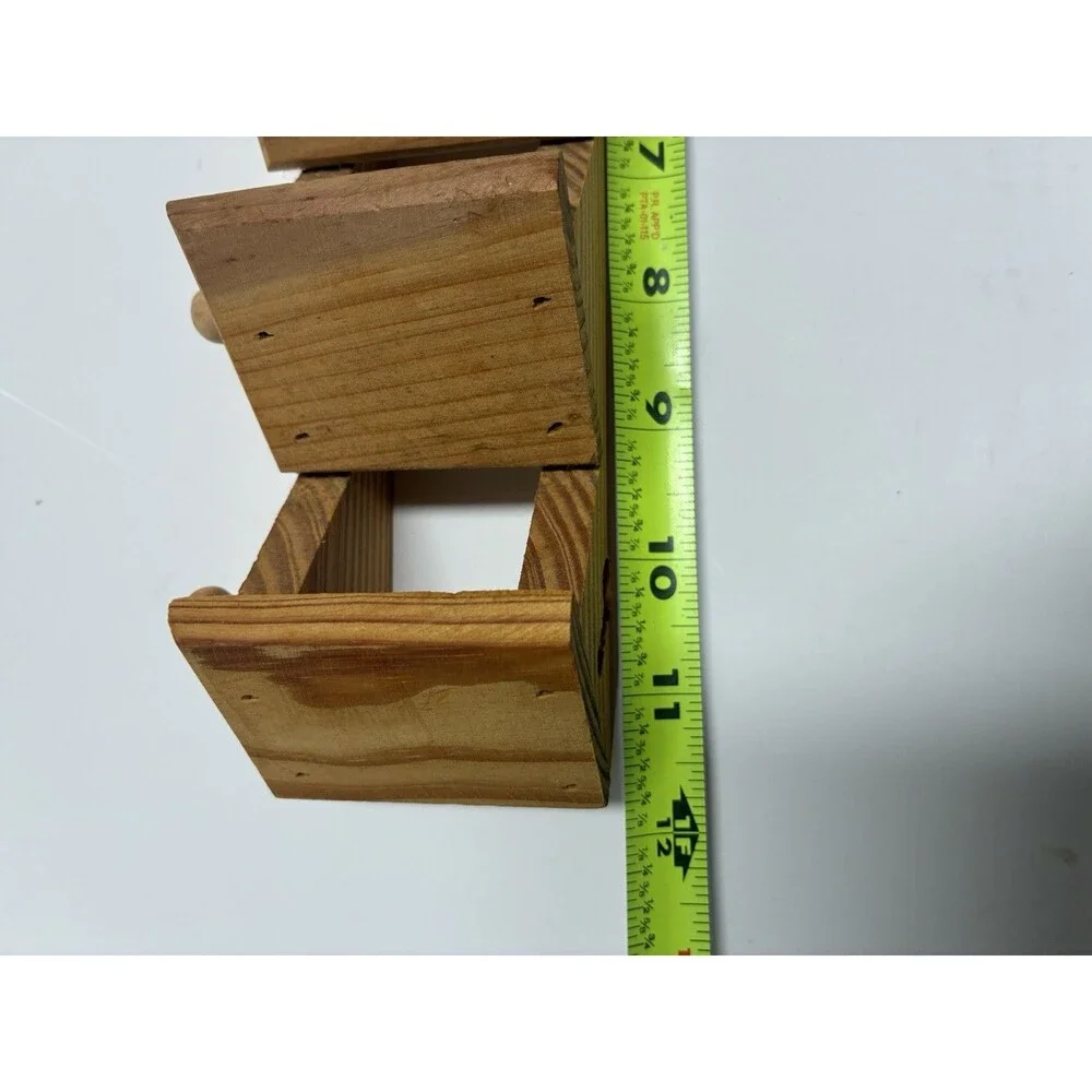 Farmhouse Style Stair Wall Mounted Knick Knack Shelf With Pegs